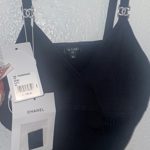 🚫SOLD🚫 New Chanel Black Diamond CC Top Size 40 (US Women’s M)💎 - Picture 7 of 17